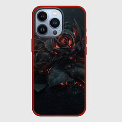 Чехол для iPhone 13 Pro Тлеющий розы, цвет: 3D-красный