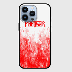 Чехол для iPhone 13 Pro Manowar пламя, цвет: 3D-черный