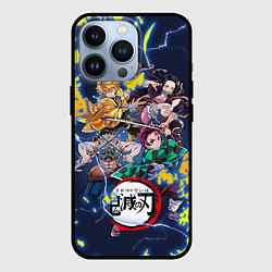 Чехол для iPhone 13 Pro КЛИНОК, РАССЕКАЮЩИЙ ДЕМОНОВ ГЛАВНЫЕ ГЕРОИ, цвет: 3D-черный