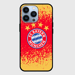 Чехол для iPhone 13 Pro Bayern munchen красно желтый фон, цвет: 3D-черный