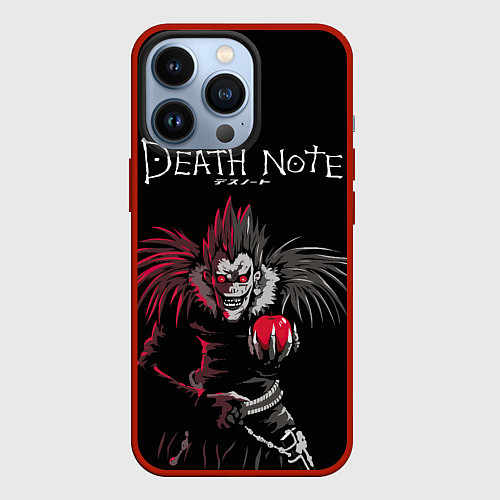 Чехол iPhone 13 Pro Тетрадь смерти Ryuk / 3D-Красный – фото 1