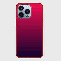 Чехол для iPhone 13 Pro RED to dark BLUE GRADIENT, цвет: 3D-красный