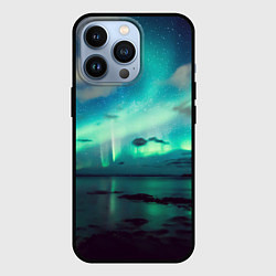 Чехол для iPhone 13 Pro Aurora borealis, цвет: 3D-черный