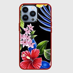 Чехол для iPhone 13 Pro Floral vanguard composition Летняя ночь Fashion tr, цвет: 3D-красный