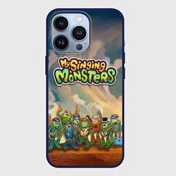 Чехол для iPhone 13 Pro My singing monsters САХАСЕМЬЯ, цвет: 3D-тёмно-синий