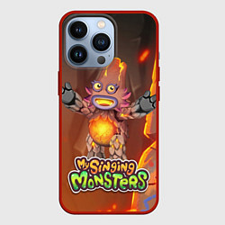 Чехол для iPhone 13 Pro My singing monsters ЛАВАТЁКА, цвет: 3D-красный