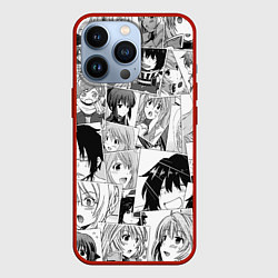 Чехол для iPhone 13 Pro Log Horizon pattern, цвет: 3D-красный