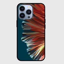 Чехол для iPhone 13 Pro Полигональные линии, цвет: 3D-черный