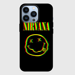 Чехол для iPhone 13 Pro Nirvana глитч, цвет: 3D-черный
