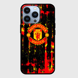 Чехол для iPhone 13 Pro Manchester united краска, цвет: 3D-черный