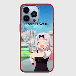 Чехол для iPhone 13 Pro Love is war, цвет: 3D-красный