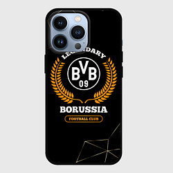 Чехол для iPhone 13 Pro Лого Borussia и надпись Legendary Football Club на, цвет: 3D-черный