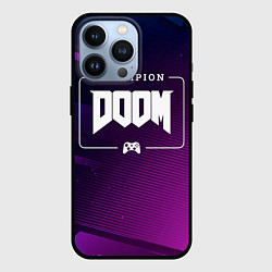 Чехол для iPhone 13 Pro Doom Gaming Champion: рамка с лого и джойстиком на, цвет: 3D-черный