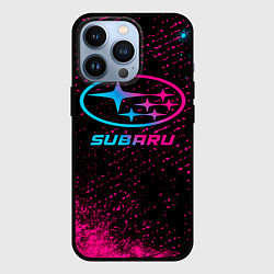 Чехол для iPhone 13 Pro Subaru Neon Gradient FS, цвет: 3D-черный