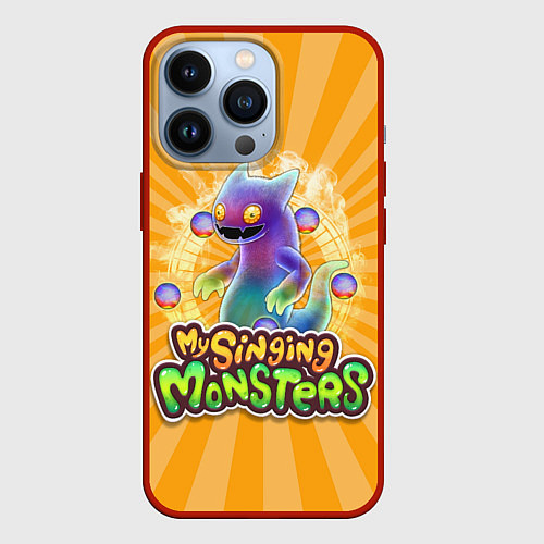 Чехол iPhone 13 Pro My Singing Monsters Вужас / 3D-Красный – фото 1