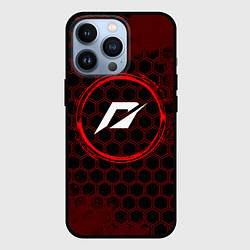 Чехол для iPhone 13 Pro Символ Need for Speed и краска вокруг на темном фо, цвет: 3D-черный