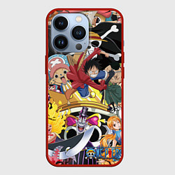 Чехол для iPhone 13 Pro One Pieceгерои, цвет: 3D-красный