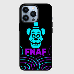 Чехол для iPhone 13 Pro FNAF Фредди neon, цвет: 3D-черный