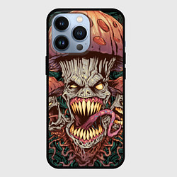 Чехол для iPhone 13 Pro Злые грибы монстры, цвет: 3D-черный