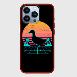 Чехол для iPhone 13 Pro Ретро утка, цвет: 3D-красный