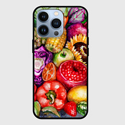 Чехол для iPhone 13 Pro Вкусное изобилие, цвет: 3D-черный