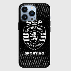 Чехол для iPhone 13 Pro Sporting с потертостями на темном фоне, цвет: 3D-черный