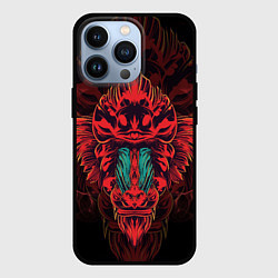 Чехол для iPhone 13 Pro Красная обезьяна, цвет: 3D-черный
