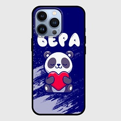 Чехол для iPhone 13 Pro Вера панда с сердечком, цвет: 3D-черный