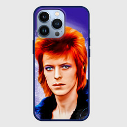 Чехол для iPhone 13 Pro Дэвид Боуи в синей куртке, цвет: 3D-тёмно-синий