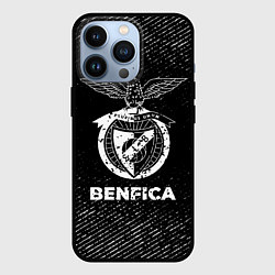Чехол для iPhone 13 Pro Benfica с потертостями на темном фоне, цвет: 3D-черный