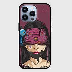 Чехол для iPhone 13 Pro Кибер-девушка, цвет: 3D-черный