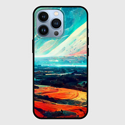 Чехол для iPhone 13 Pro Космический ландшафт, цвет: 3D-черный