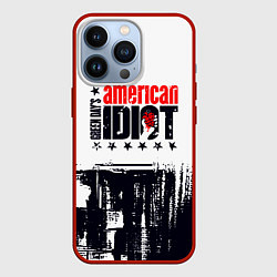 Чехол для iPhone 13 Pro Green day american idiot - rock, цвет: 3D-красный