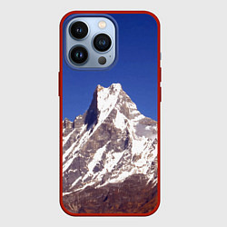 Чехол для iPhone 13 Pro Мачапучаре, священная гора - дом бога Шивы, закрыт, цвет: 3D-красный