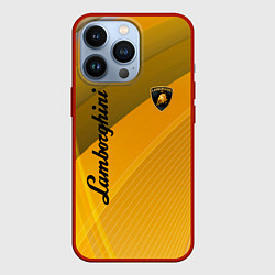 Чехол для iPhone 13 Pro Lamborghini - абстракция, цвет: 3D-красный