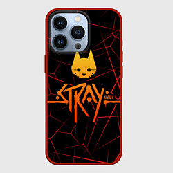 Чехол для iPhone 13 Pro Stray cat игра блуждающий кот, цвет: 3D-красный