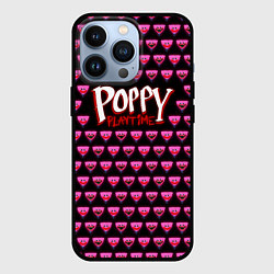 Чехол для iPhone 13 Pro Poppy Playtime - Kissy Missy Pattern - Huggy Wuggy, цвет: 3D-черный