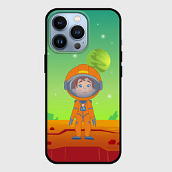 Чехол для iPhone 13 Pro Девочка на Марсе, цвет: 3D-черный