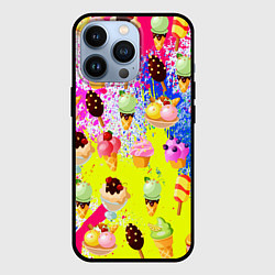 Чехол для iPhone 13 Pro Вкусные Мороженки, цвет: 3D-черный