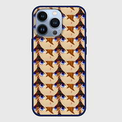 Чехол для iPhone 13 Pro Тарталья лицо МЕМ Genshin Impact, цвет: 3D-тёмно-синий