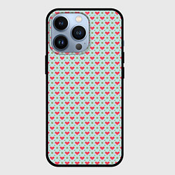 Чехол iPhone 13 Pro Сердечки - абстракция минимализм
