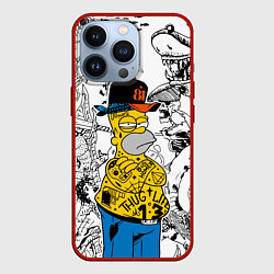 Чехол для iPhone 13 Pro Гомер Симпсон - ярый головорез!, цвет: 3D-красный