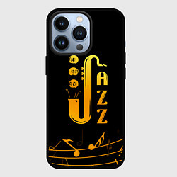 Чехол для iPhone 13 Pro Jazz - ноты, цвет: 3D-черный