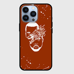 Чехол для iPhone 13 Pro Kanye west - краска брызги, цвет: 3D-черный