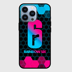 Чехол для iPhone 13 Pro Rainbow Six - neon gradient, цвет: 3D-черный