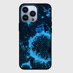 Чехол для iPhone 13 Pro Капли на газете, цвет: 3D-черный