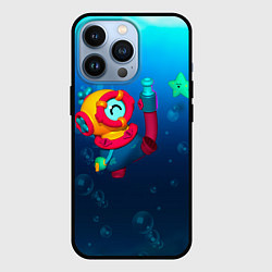 Чехол для iPhone 13 Pro Brawl Stars - Отис, подводный мир, цвет: 3D-черный