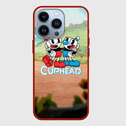 Чехол для iPhone 13 Pro Cuphead природа, цвет: 3D-красный