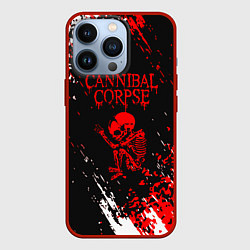 Чехол для iPhone 13 Pro Cannibal Corpse -краска, цвет: 3D-красный