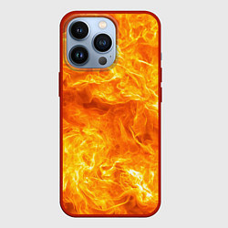 Чехол для iPhone 13 Pro Бушующий огонь, цвет: 3D-красный